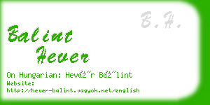 balint hever business card